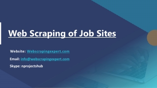 Web Scraping of Job Sites