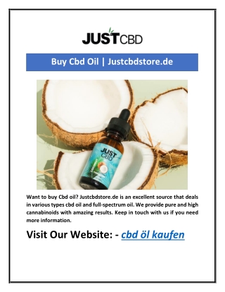 Buy Cbd Oil | Justcbdstore.de