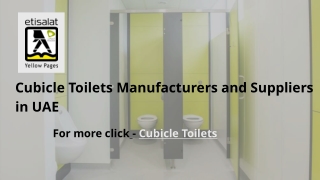 Cubicle Toilets Manufacturers and Suppliers in UAE