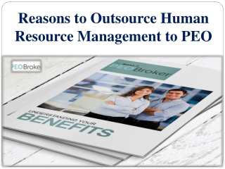 Reasons to Outsource Human Resource Management to PEO