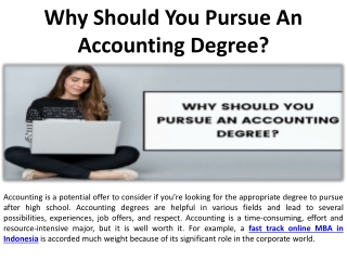 Why Should You Get a Bachelor's Degree in Accounting