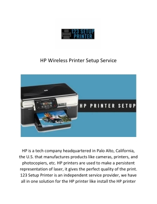 HP Wireless Printer Setup