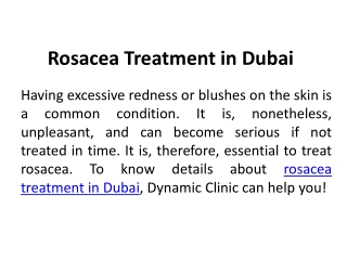 What Is Rosacea