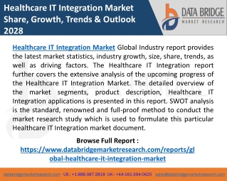 Global Healthcare IT Integration Market Trends