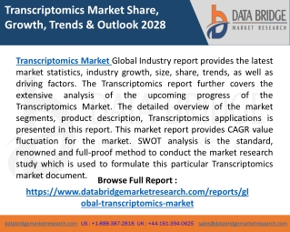Transcriptomics Market Analysis, Trends, Opportunities, Key Players Profile
