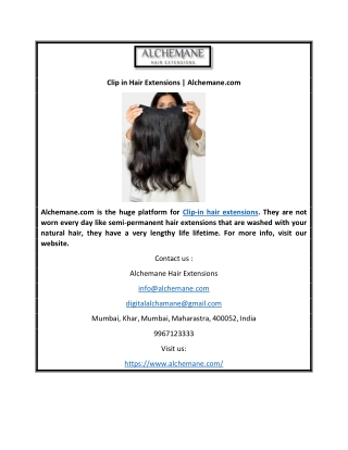 Clip in Hair Extensions | Alchemane.com