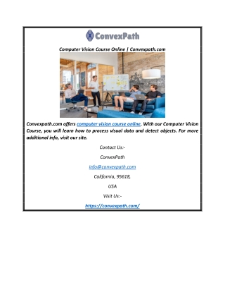 Computer Vision Course Online | Convexpath.com