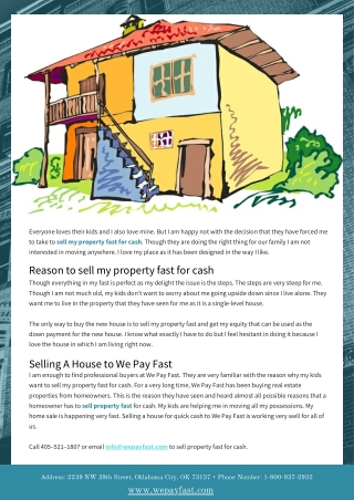 My Kids Made Me Sell My Property Fast For Cash - P.D.F