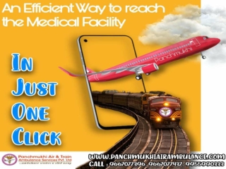 Panchmukhi Train Ambulance in Ranchi and Patna provides you with all the facilities to shift the patient