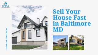 Sell your House Fast in Baltimore MD | Simple Homebuyers