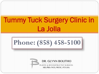 Tummy Tuck Surgery Clinic in La Jolla