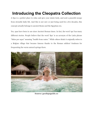 Introducing the Cleopatra Collection