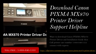 Download Canon PIXMA MX870 Printer Driver