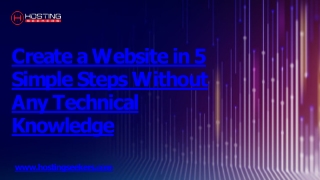 Create a Website in 5 Simple Steps Without Any Technical Knowledge