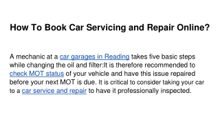 How To Book Car Servicing and Repair Online_