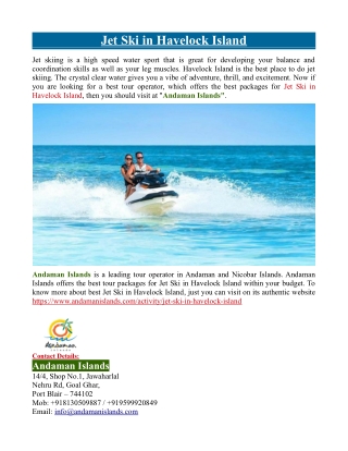 Jet Ski in Havelock Island