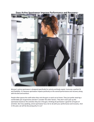 Womens Active Sportswear Online