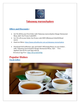 5% off - Takeaway maroochydore Burger Restaurant Menu, QLD