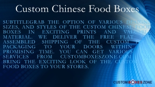 Chinese Food Boxes Different styles of Boxes are available at CustomBoxesZone