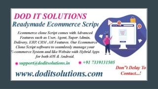 Best Ecommerce Clone Script - Readymade Clone Script