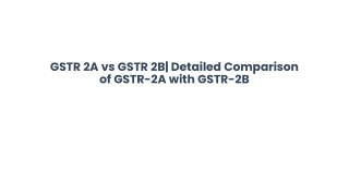 GSTR 2A vs GSTR 2B