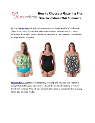 How to Choose a Flattering Plus Size Swimdress This Summer