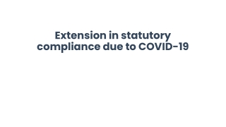 Extension in statutory compliance due to COVID-19 (1)