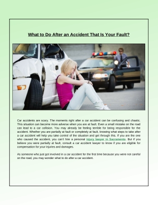 What Should You Do If You Are Involved in a Car Accident Due to Your Negligence?