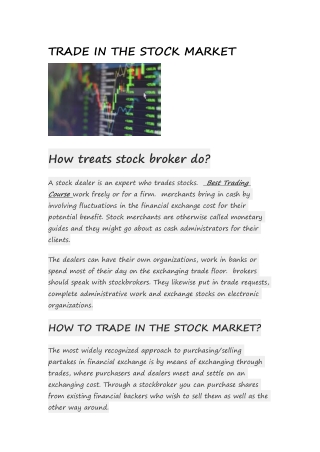 TRADE IN THE STOCK MARKET pdf-converted