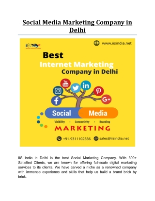 Social Media Marketing Company in Delhi