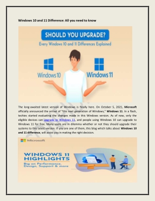 Windows 10 and 11 Difference All you need to know