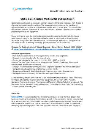 Glass Reactors Market Forecasts to 2028