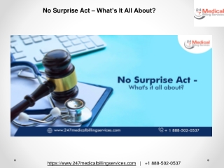 No Surprise Act – What’s It All About