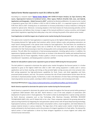 Optical Sorter Market