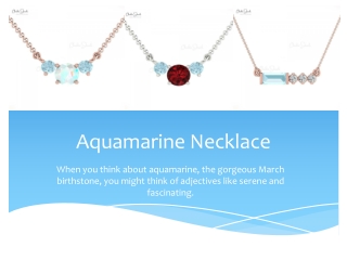 Buy Aquamarine Necklace Online For Women | Chordia Jewels