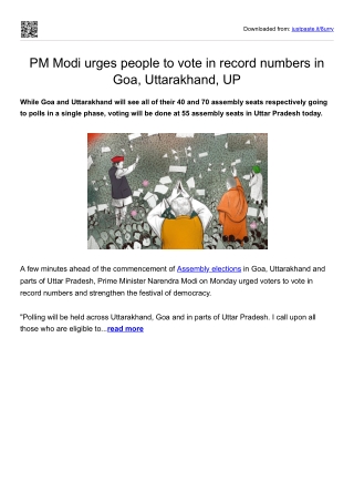 PM Modi urges people to vote in record numbers in Goa, Uttarakhand, UP
