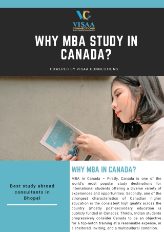 Why MBA In Canada? | Visaa Connections