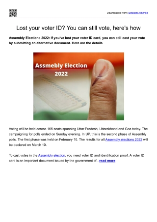 Lost your voter ID- You can still vote, here's how