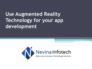 Use Augmented Reality Technology for your app development