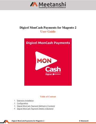 Magento 2 Digicel MonCash Payments