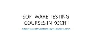 SOFTWARE TESTING COURSES IN KOCHI