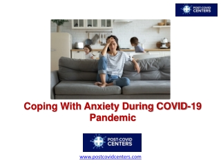 Coping With Anxiety During COVID-19 Pandemic