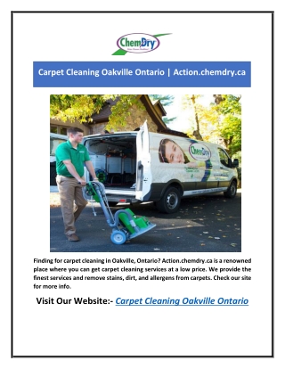 Carpet Cleaning Oakville Ontario | Action.chemdry.ca