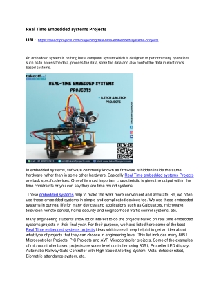 Real Time Embedded systems Projects-converted
