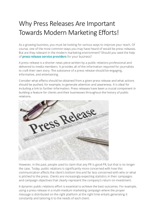 why-press-releases-are-important-towards-modern-marketing-efforts