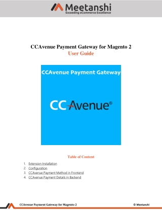 Magento 2 CCAvenue Payment Gateway