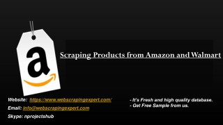 Scraping Products from Amazon and Walmart