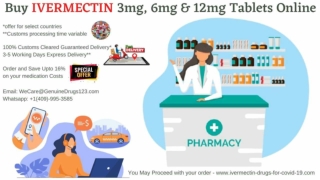 Buy IVERMECTIN 3mg 6mg and 12mg Tablets Online (1)