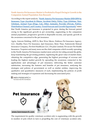 North America Pet Insurance Market Research Report: Ken Research