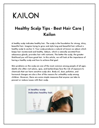 Healthy Scalp Tips Best Hair Care